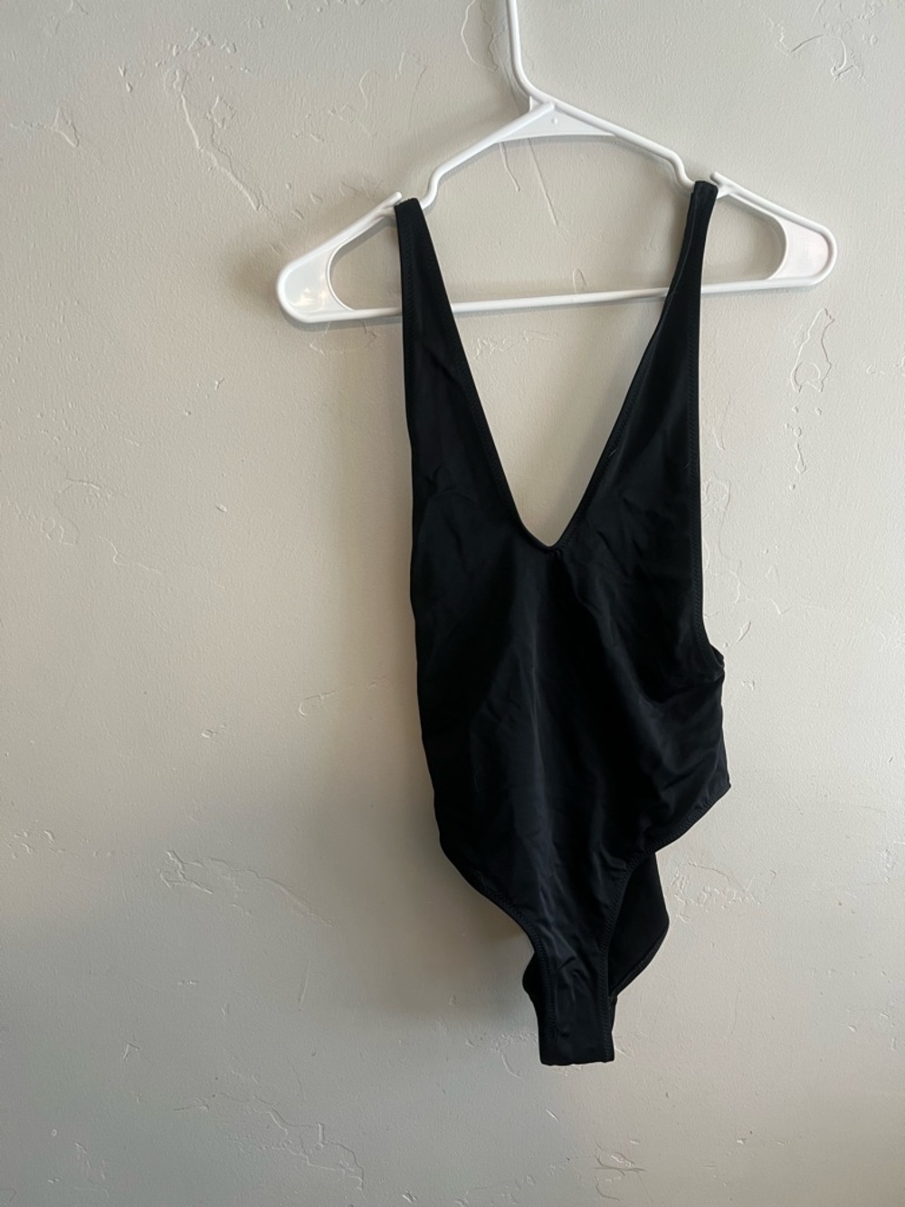 Missguided Black Scoop-Back One-Piece Swim